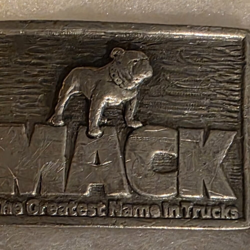 Vintage Metal Belt Buckle, Mack, The Greatest Name in Trucks, Trucking, Trucker